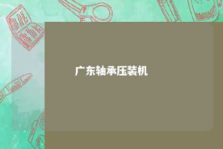 广东轴承压装机